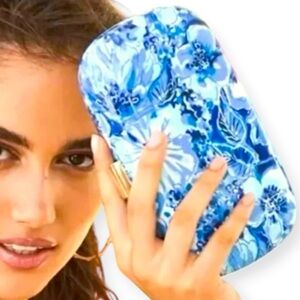 Lilly Pulitzer Catch N Keep Hard Shell Clutch Coastal Blue